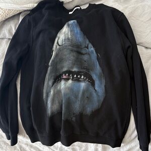 Givenchy Black Shark Print Crewneck Sweater